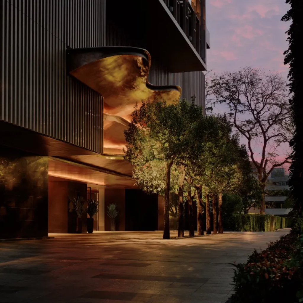 Aman Nai Lert Bangkok exterior within Nai Lert Park gardens on Wireless Road